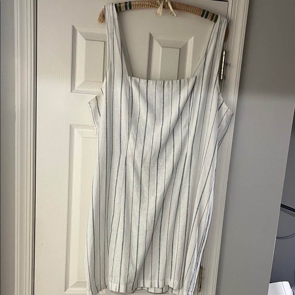 Old Navy navy and white Striped Dress